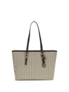quinn large jacquard logo tote bag