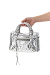 arena metallic le city mini lambskin handbag