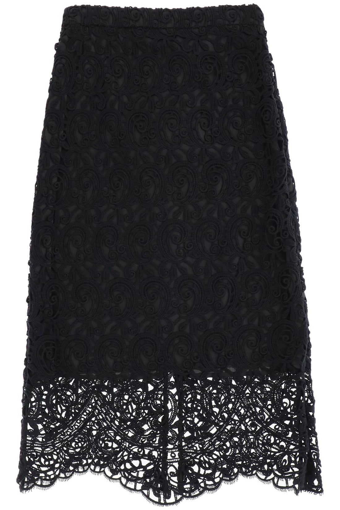 macrame lace pencil skirt