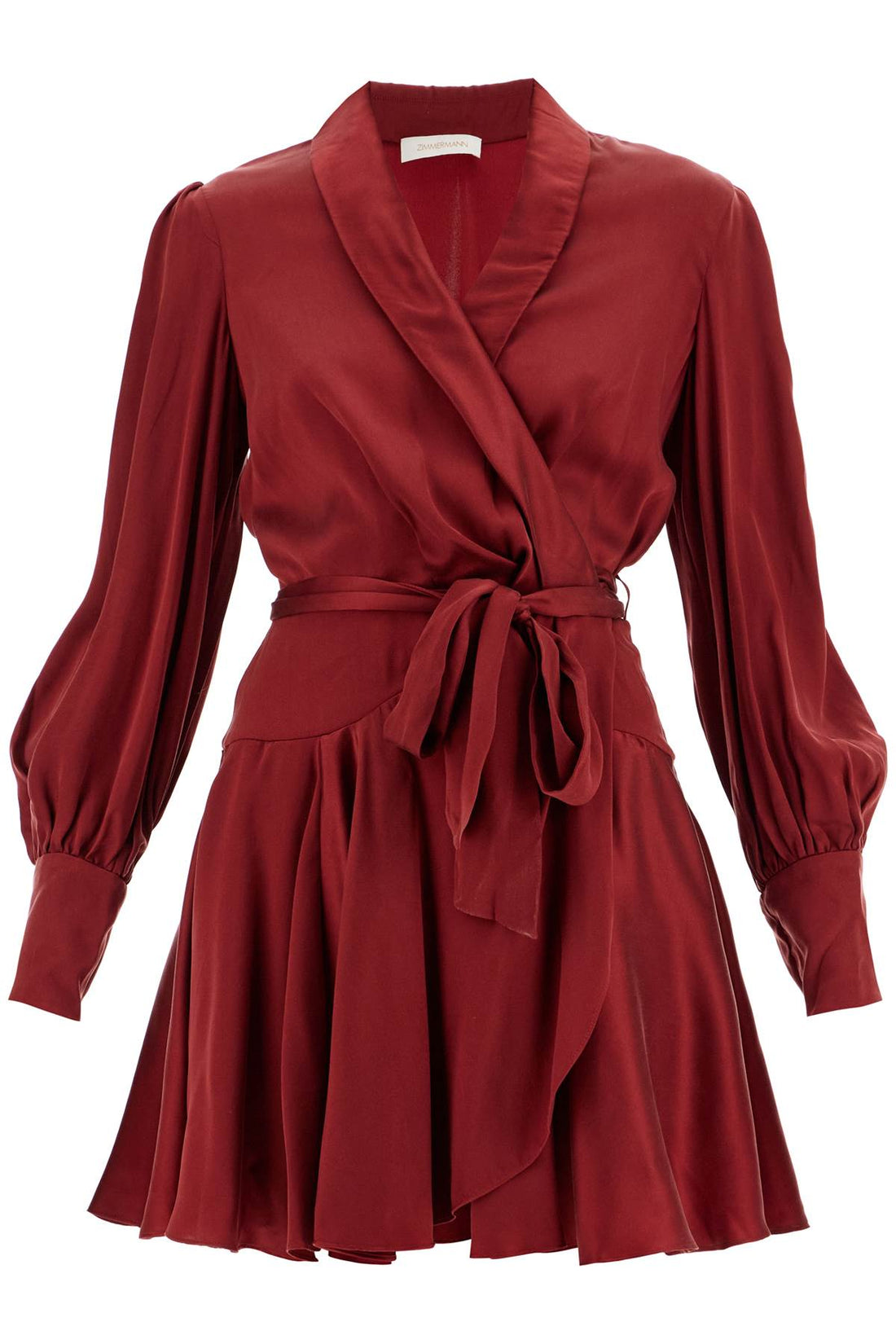 silk wrap mini dress with nine words