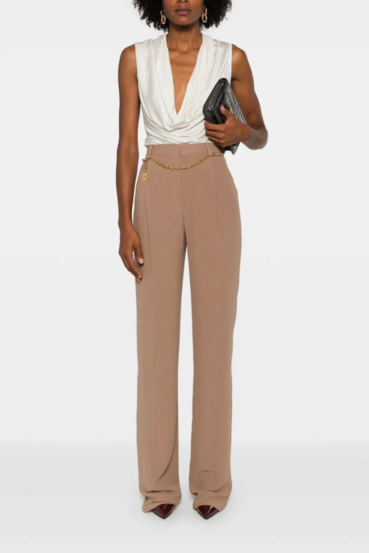 silk crêpe pants