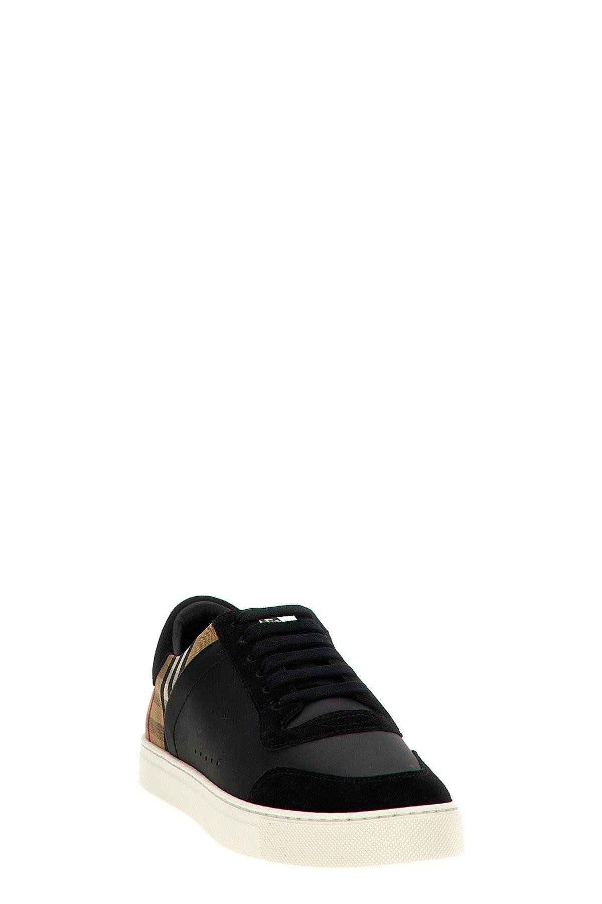 leather and suede sneakers