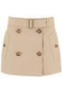 gabardine mini trench skirt