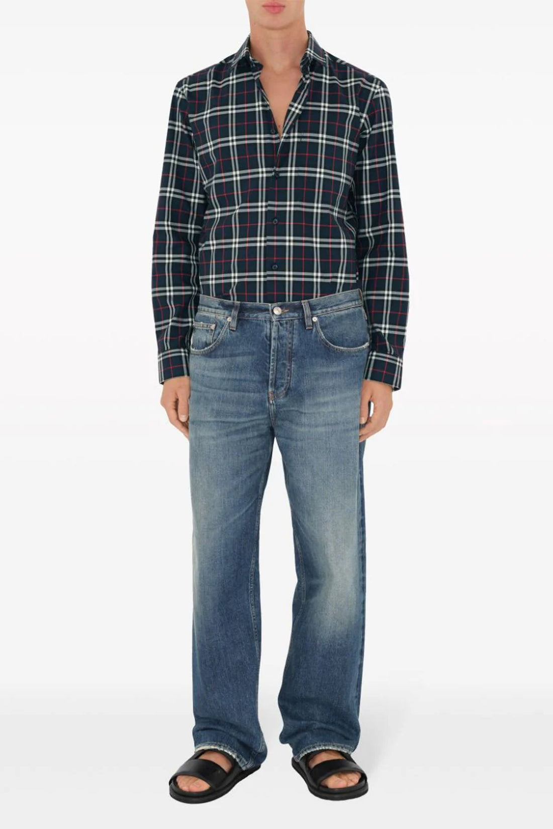 BURBERRY XS check print cotton shirt