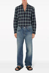 check print cotton shirt