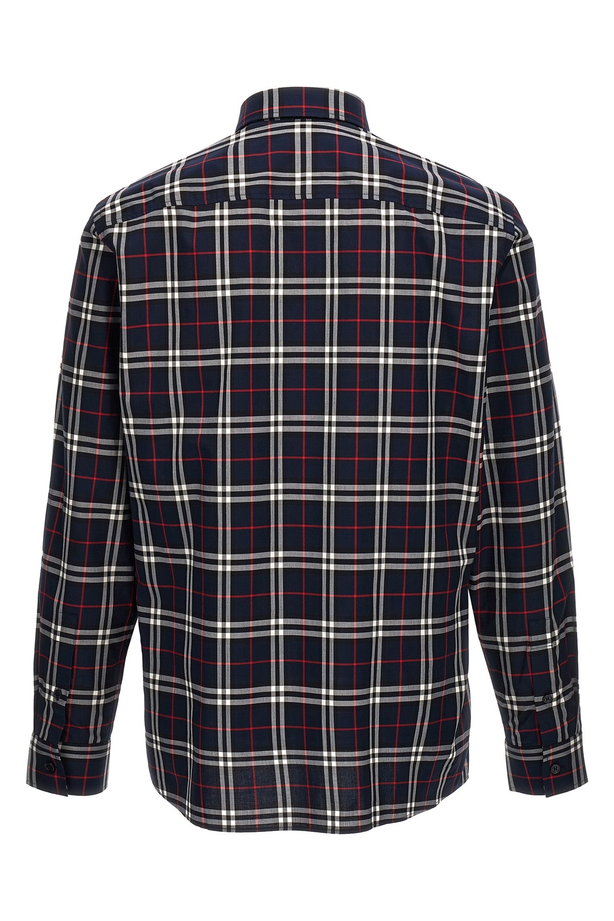 check print cotton shirt