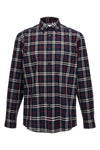 check print cotton shirt