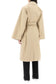 'ness' double-breasted raincoat in cotton gabardine