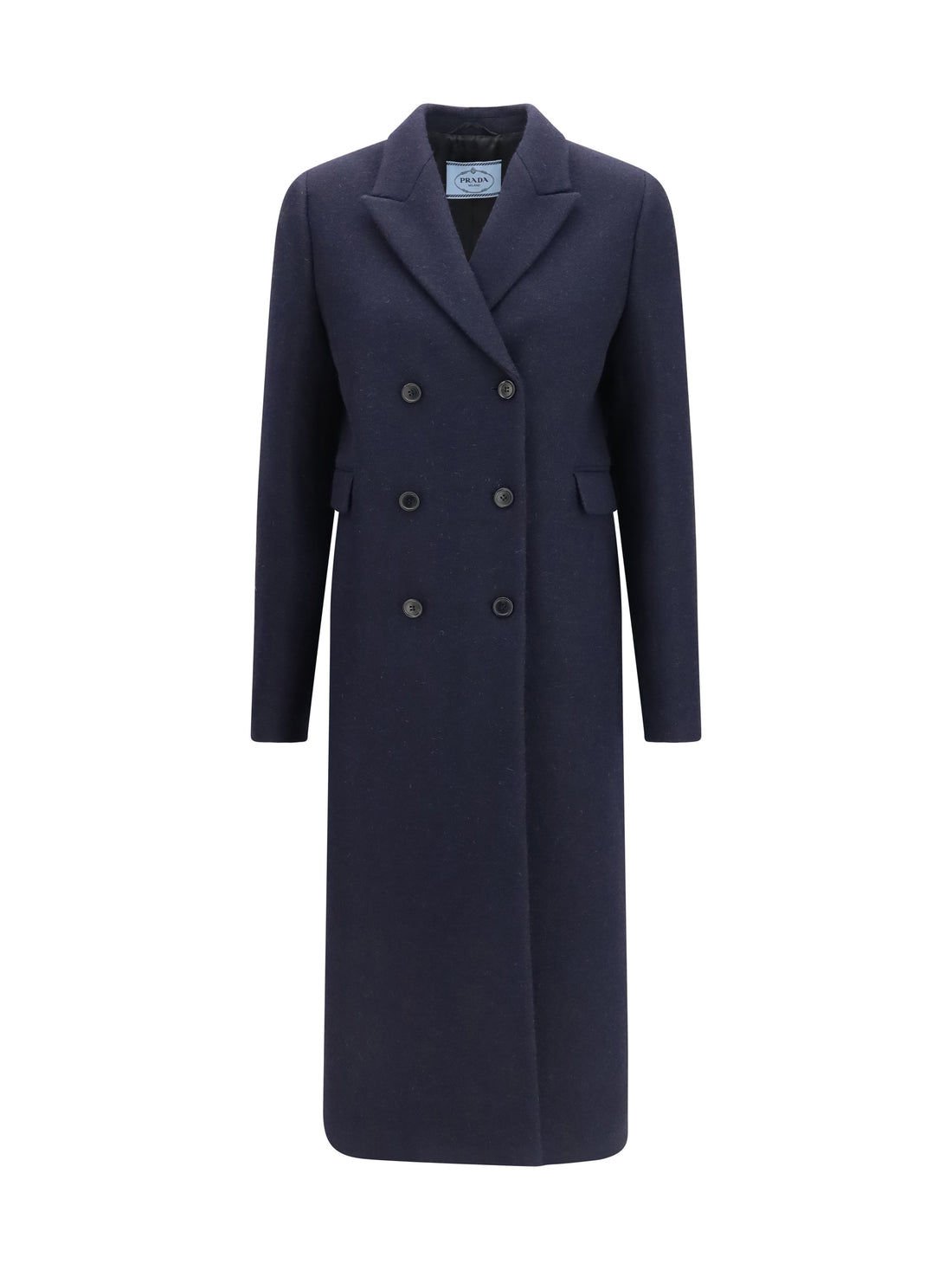 PRADA 42 shetland wool double breasted coat