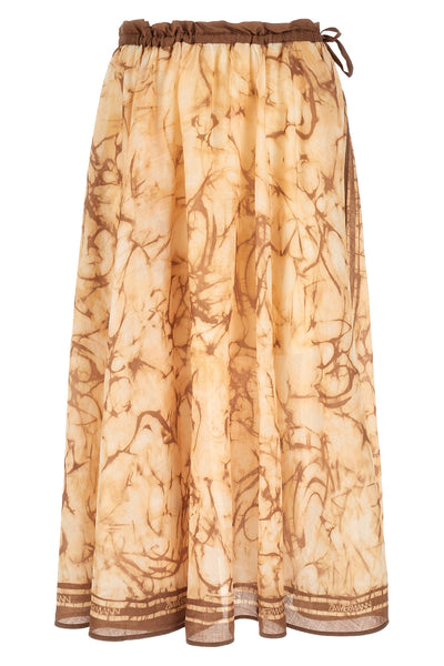 midi skirt indra ramie tie dye pattern