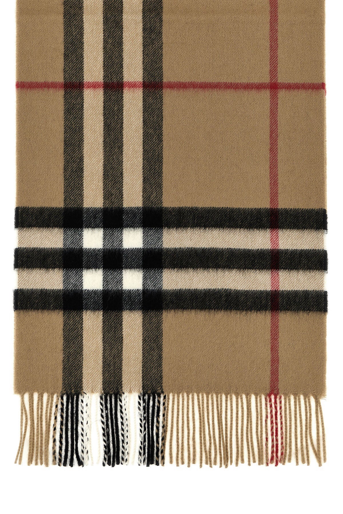 burberry check print cashmere scarf