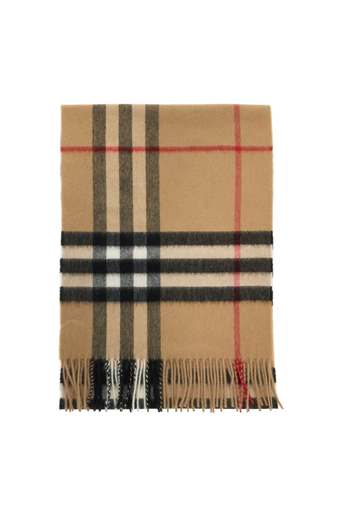 cashmere giant check scarf