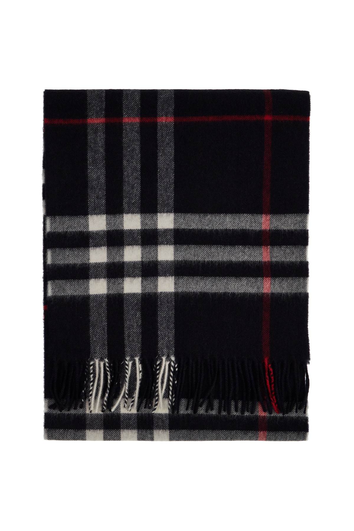 check cashmere scarf