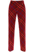 burberry check wool pants