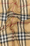 check-print wool and silk scarf