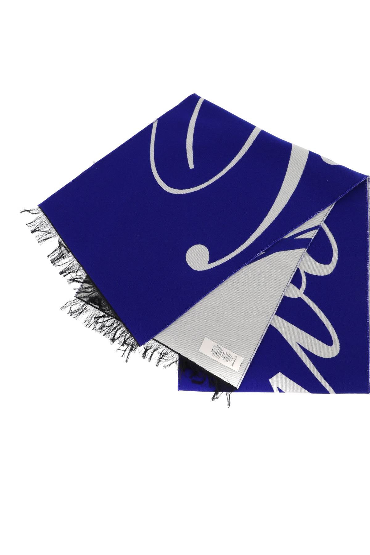 silk and wool logo scarf