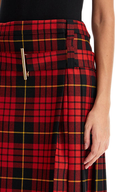 plaid pleated skirt with