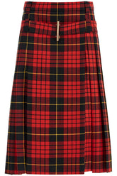 plaid pleated skirt with