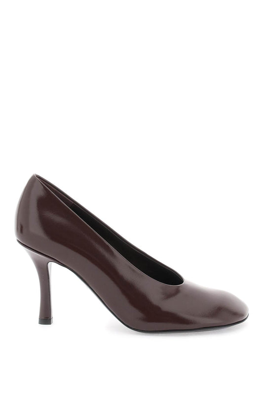 glossy leather baby pumps