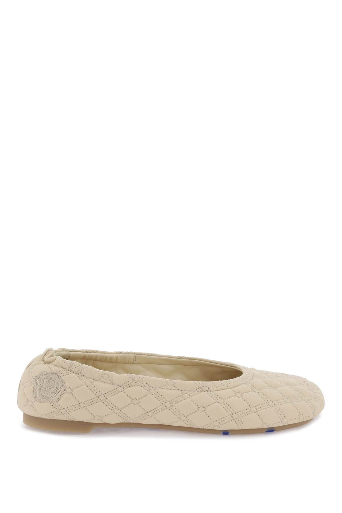 quilted leather sadler ballet flats