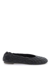 quilted leather sadler ballet flats