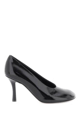 glossy leather baby pumps