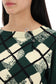 "cropped diamond pattern pullover