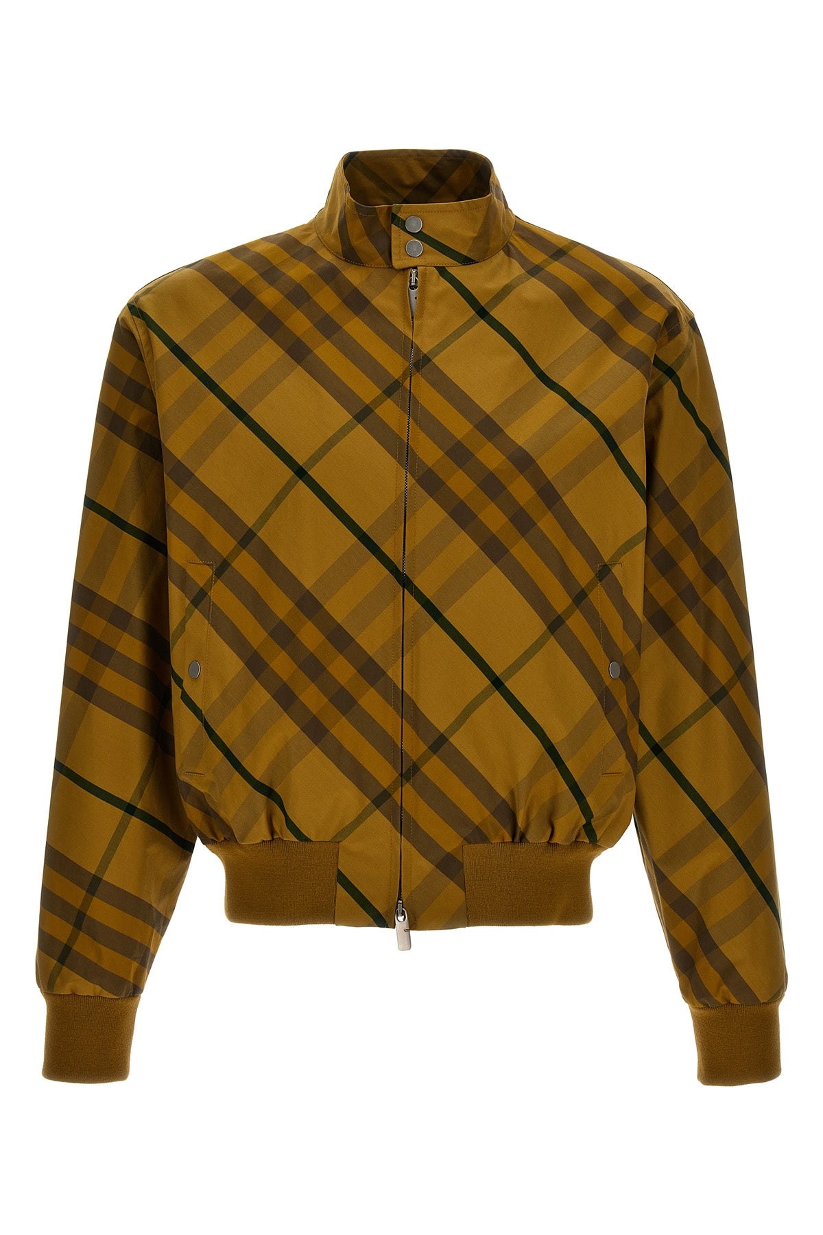 check-print cotton jacket
