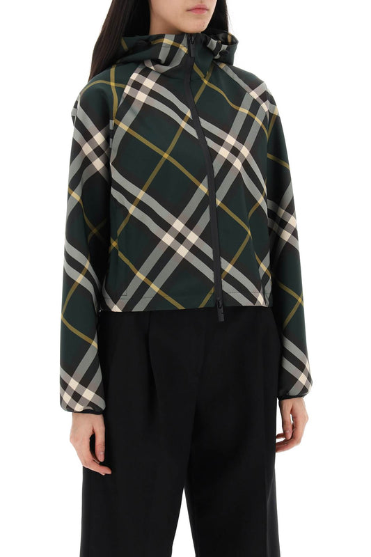 lightweight check cropped jacket
