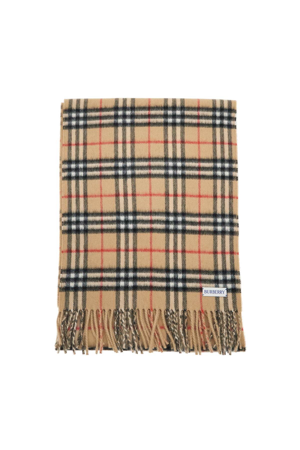 reversible cashmere check scarf