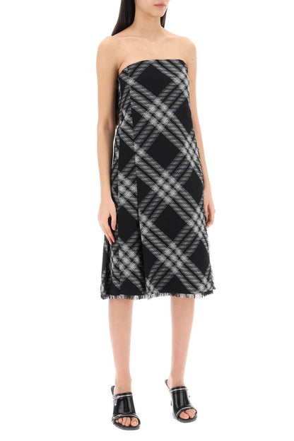 midi dress with check pattern