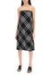 midi dress with check pattern