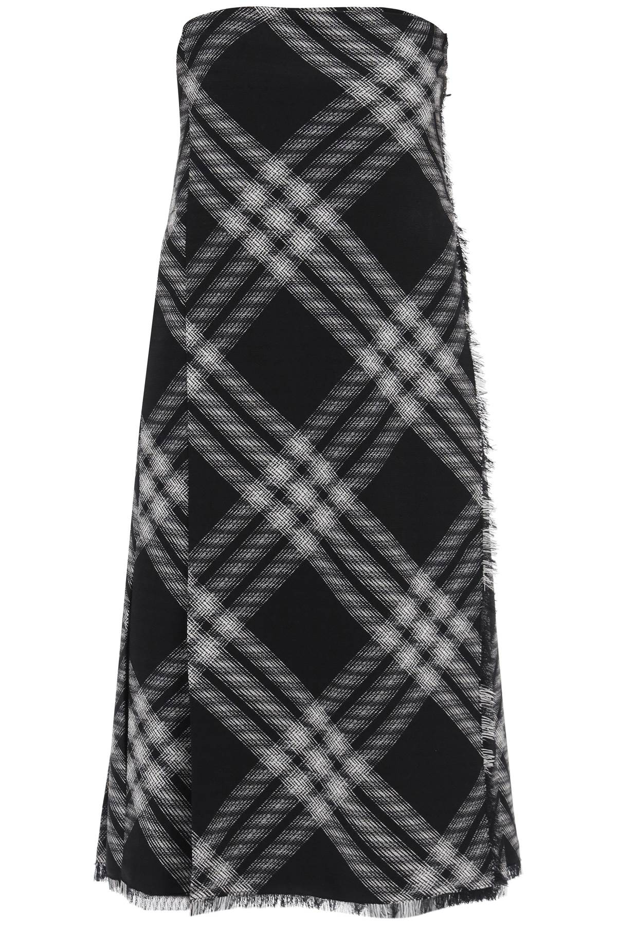 midi dress with check pattern