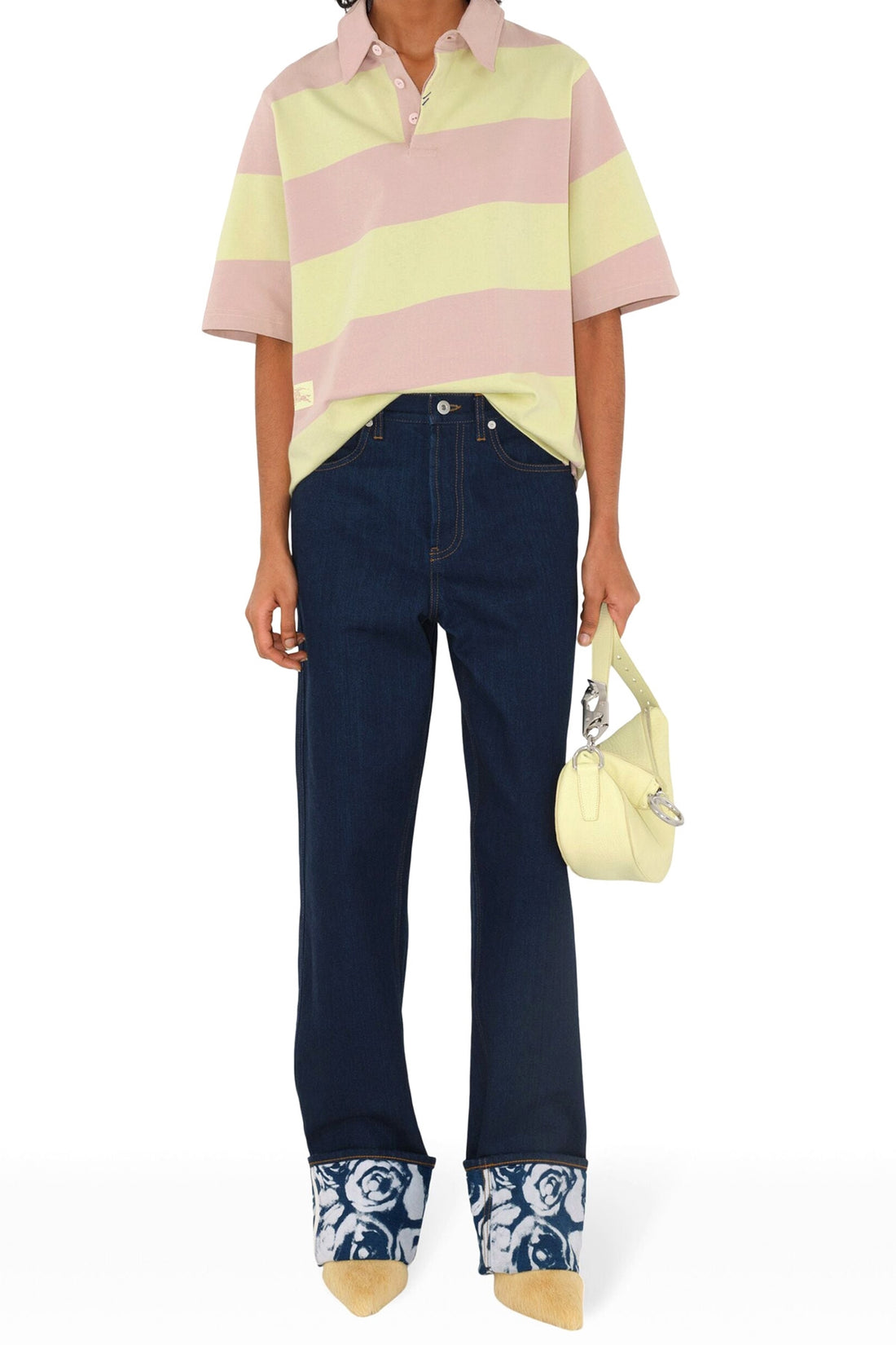 BURBERRY S striped cotton polo shirt