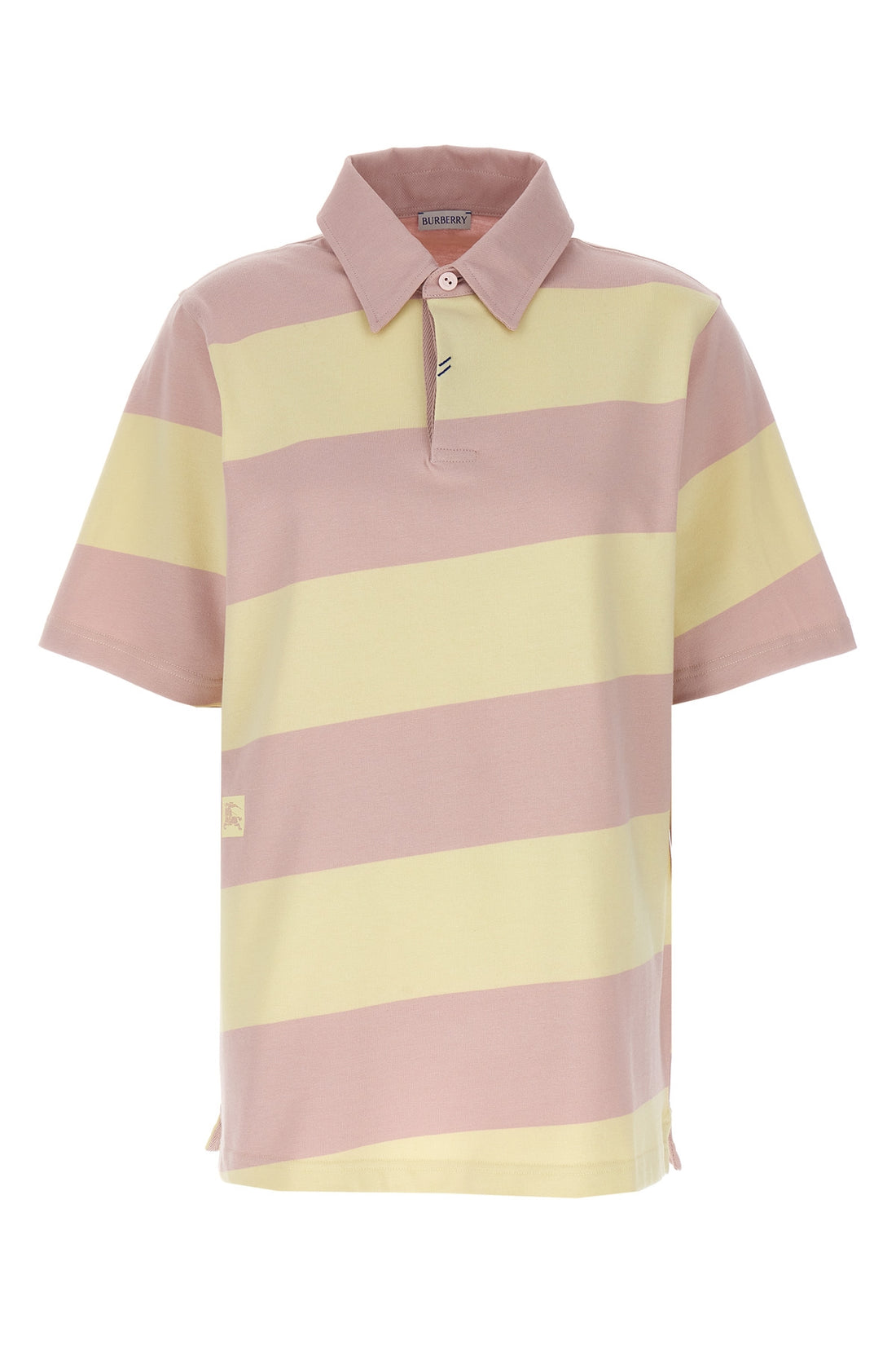 BURBERRY S striped cotton polo shirt