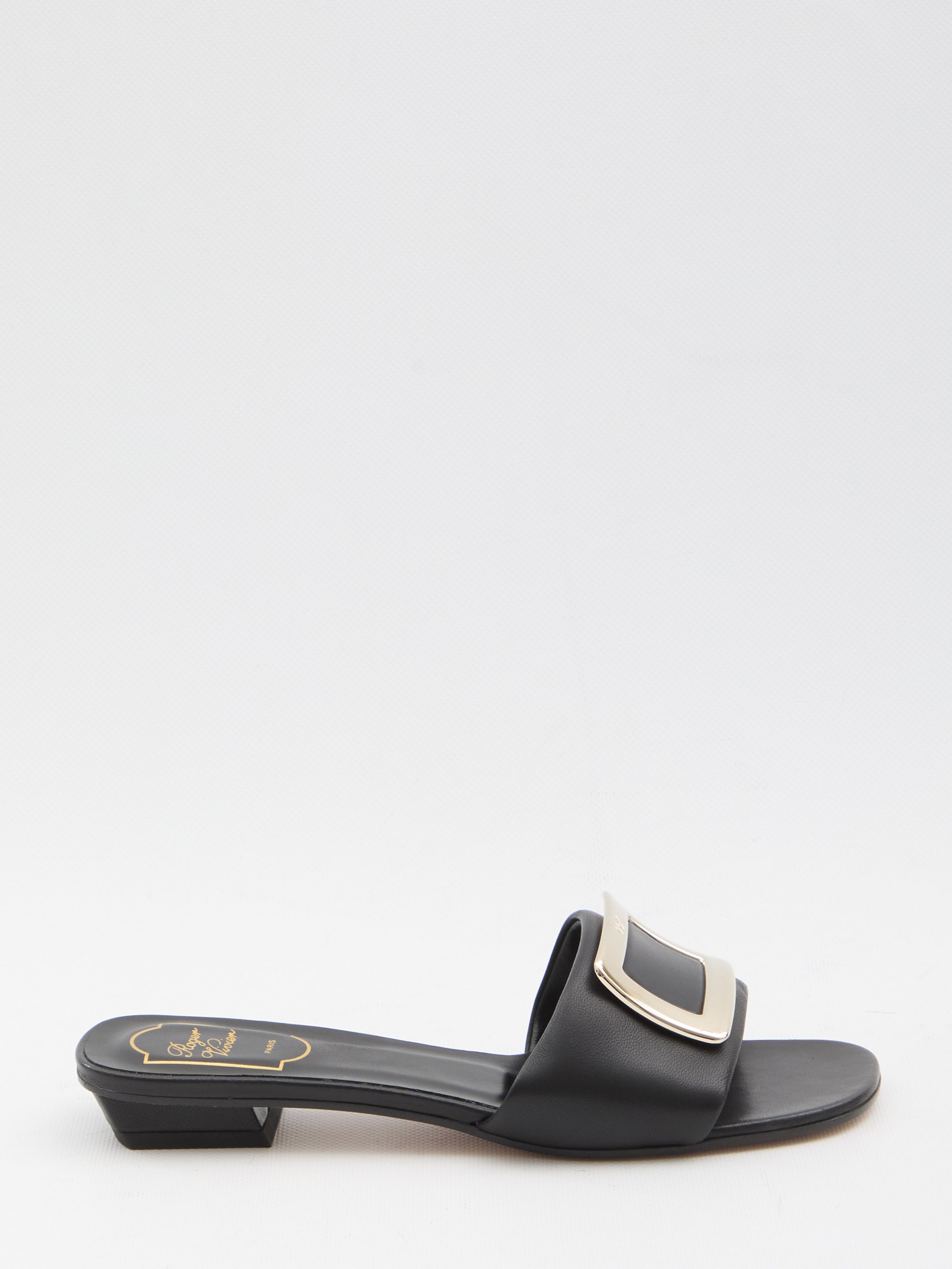 ROGER VIVIER 36 rv leather slides