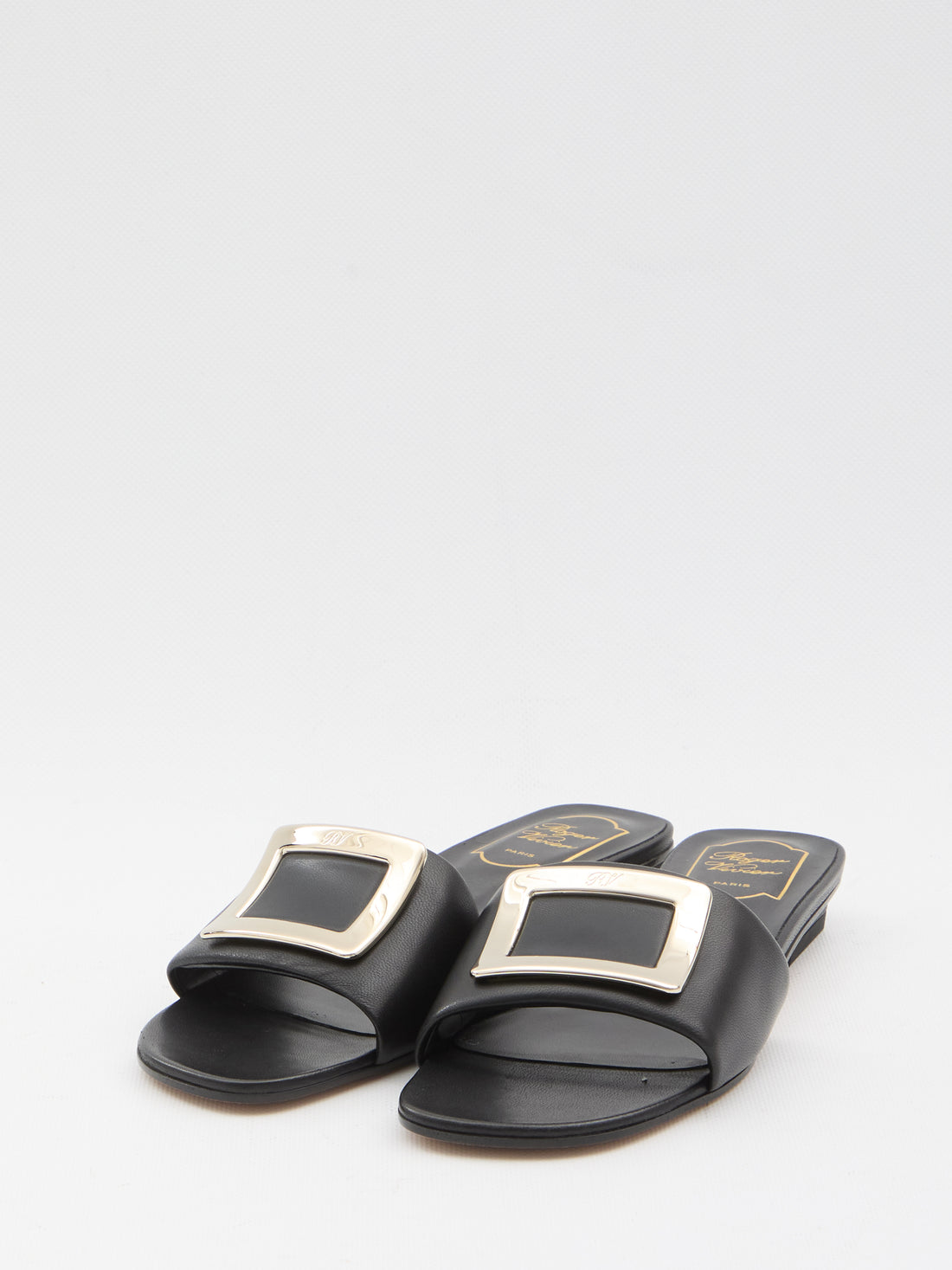 ROGER VIVIER 36 rv leather slides