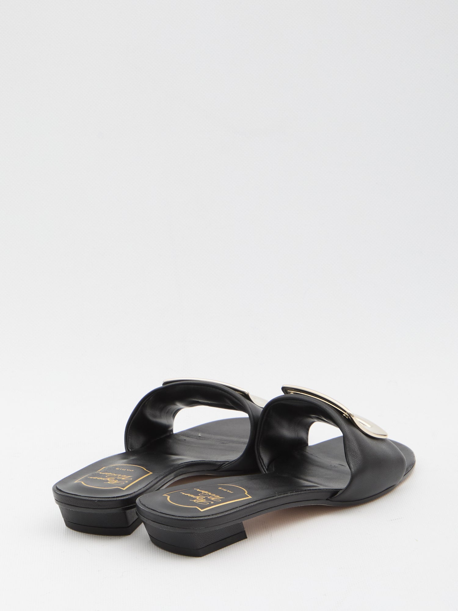 ROGER VIVIER 36 rv leather slides
