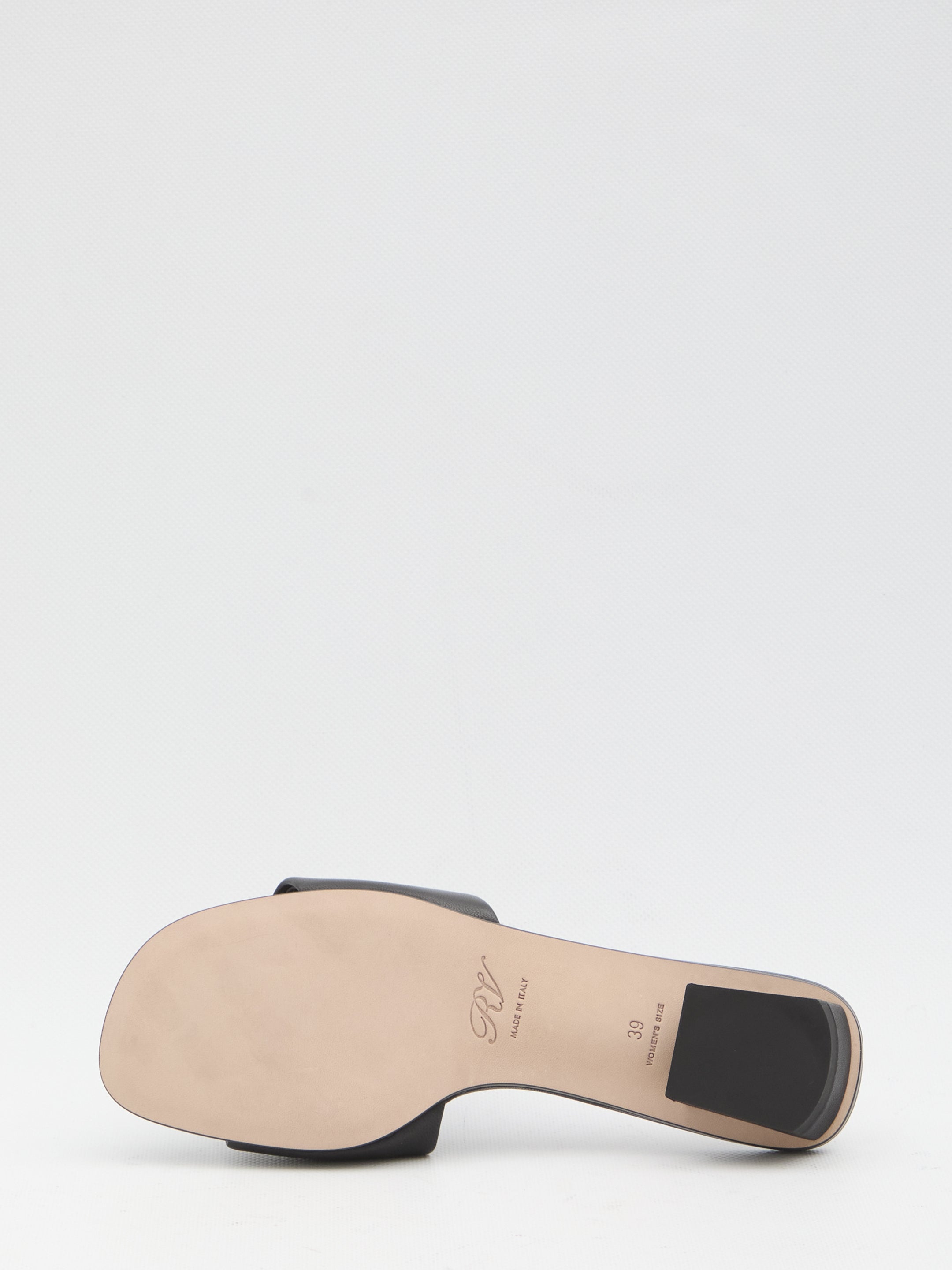 ROGER VIVIER 36 rv leather slides