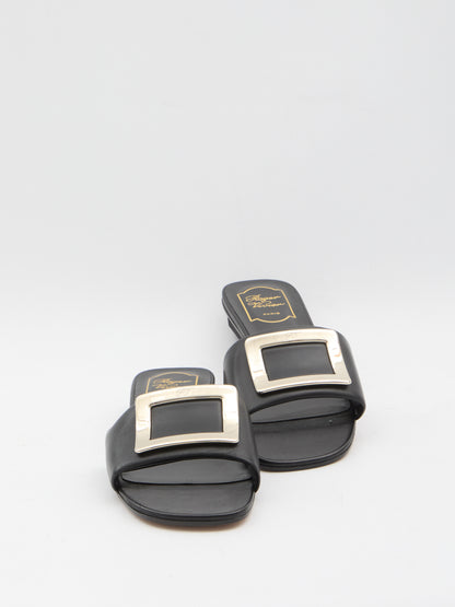 ROGER VIVIER 36 rv leather slides