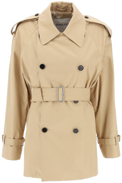 double-breasted midi trench coat