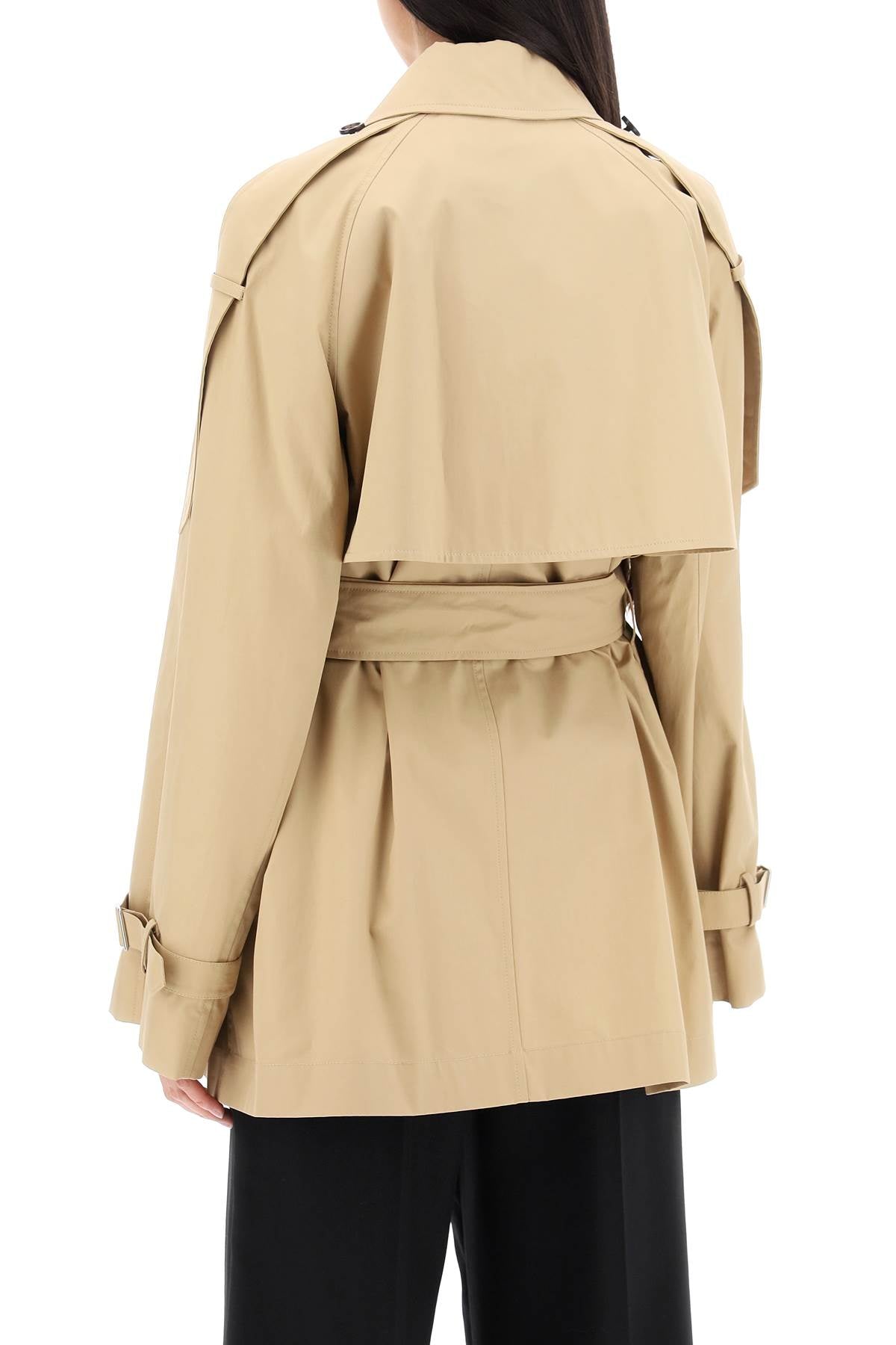 double-breasted midi trench coat