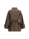 technical cotton-blend twill trench