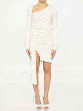 OFF WHITE 42 viscose crêpe draped dress