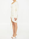 viscose crêpe draped dress