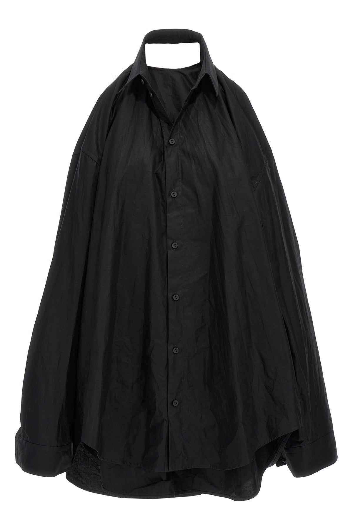 suspended dress in cotton poplin