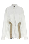 wrinkled-effect cotton shirt