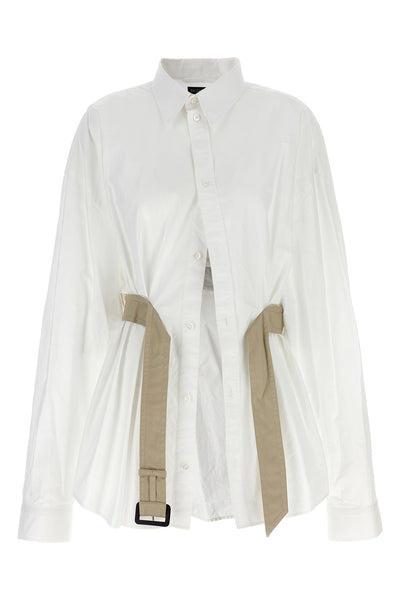wrinkled-effect cotton shirt