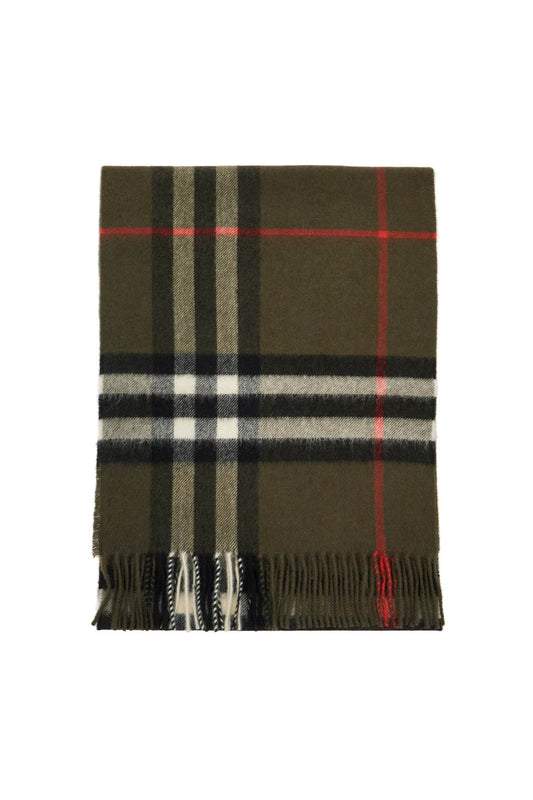 check cashmere scarf