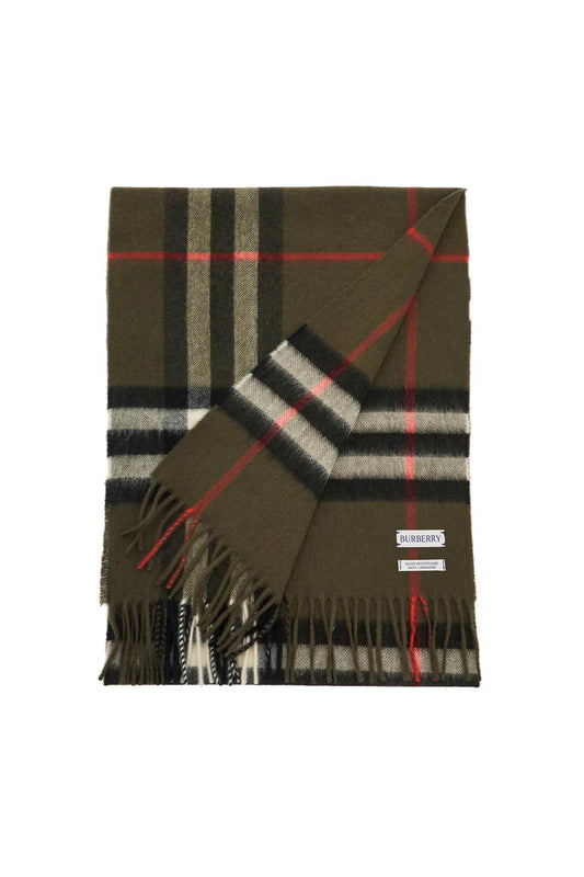 check cashmere scarf